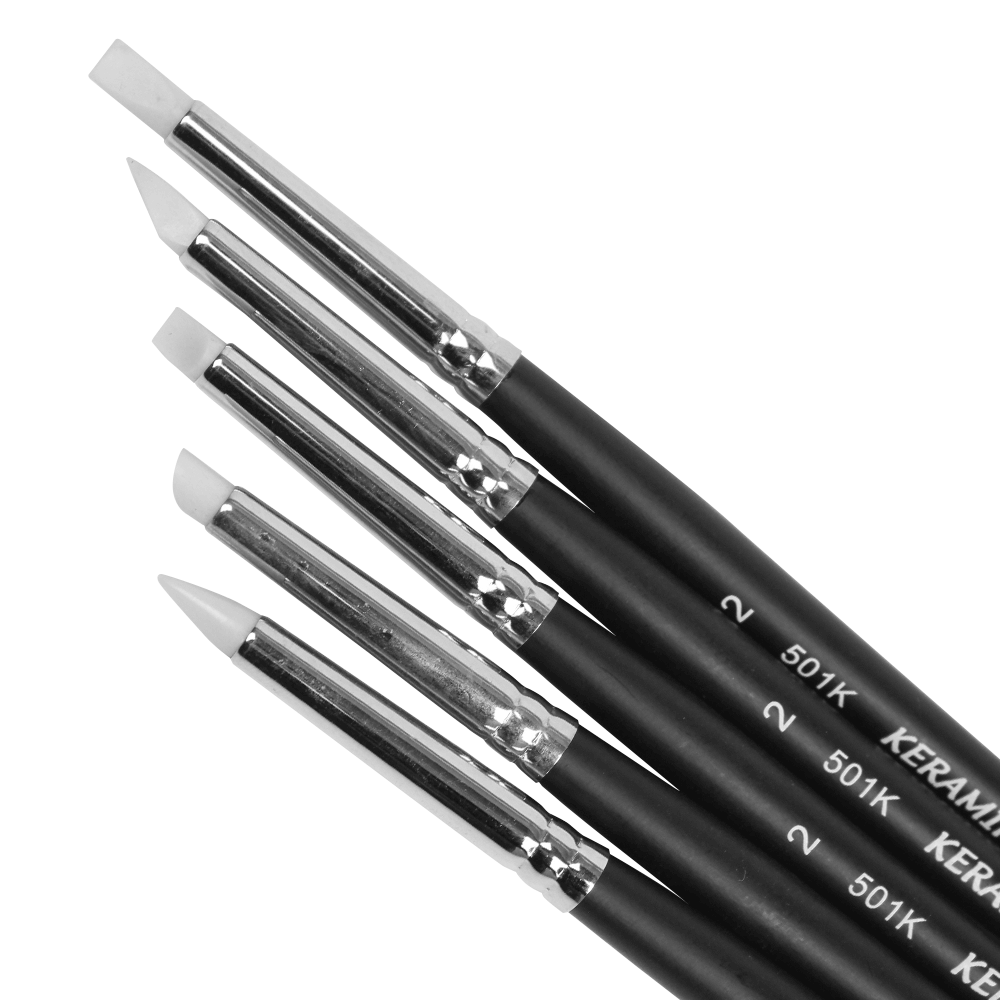 Pincel Modelador de Silicone N° 02 Keramik 05 Peças